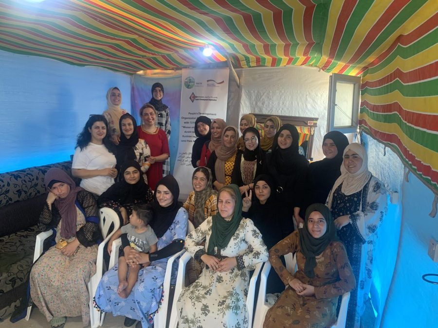 Participants gather at the end of a session — the community that formed around the project was, for many, as valuable as the training itself.
